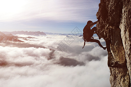  登山者 背景图片