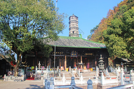 台州临海老城龙兴寺大雄宝殿背景