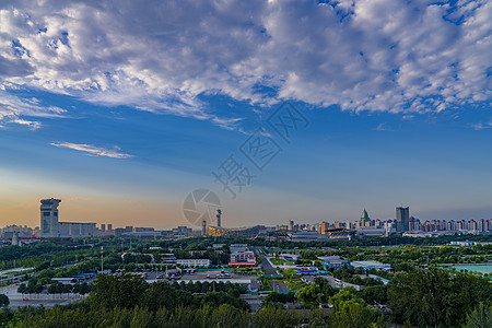 鸟巢俯瞰奥体中心背景