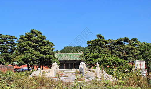 中式建筑河北唐山清东陵景区背景