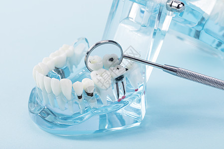 口腔工具保护牙齿背景