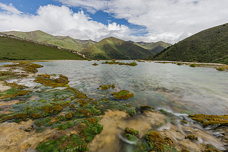 泉华谭川西泉华潭白天景象背景