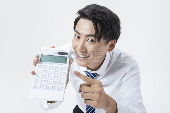 商务男性预算计算器图片
