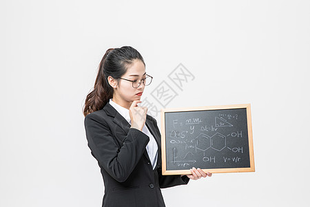 女教师上课形象黑板高清图片素材