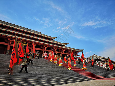 横店影视城秦王宫表演高清图片