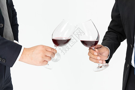 商务人士品红酒高清图片