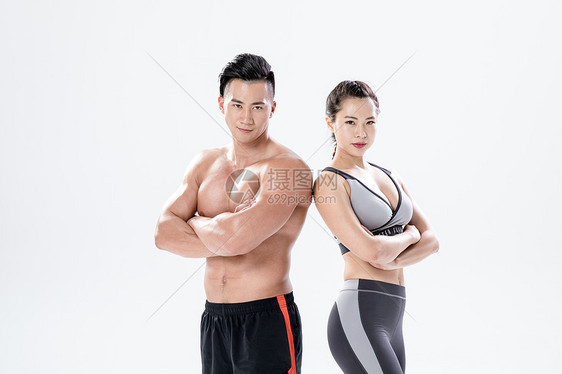 健身运动男女图片