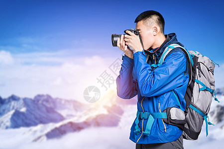 旅行记录登山旅行拍照设计图片