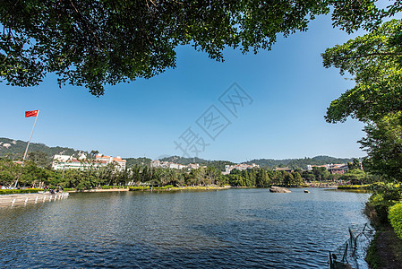 厦大芙蓉隧道厦门大学芙蓉湖背景