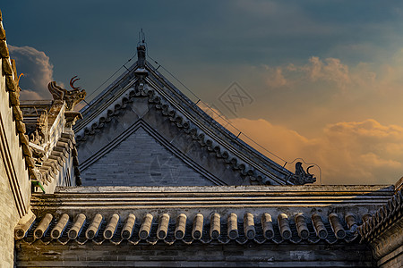 藏传寺庙北京恭王府背景