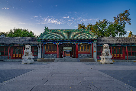 北京古镇恭王府一宫门背景