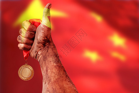 中国的胜利国旗高清图片素材