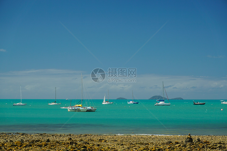 澳洲小岛的海滩图片