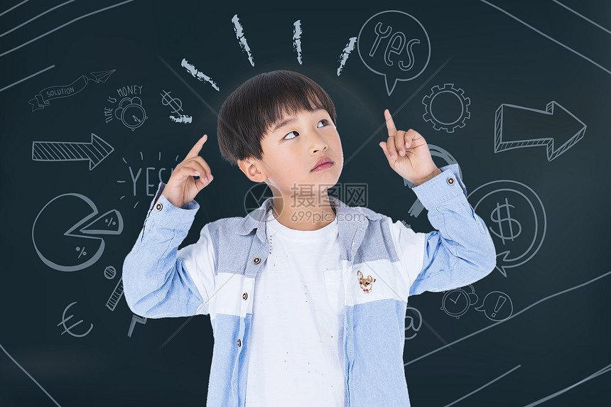 思考问题的小孩子