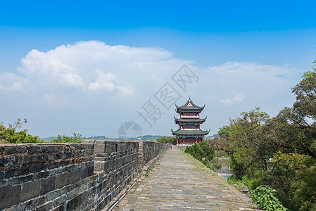 赣州浮桥江西赣州古城墙背景