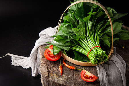 健康有机菠菜背景图片