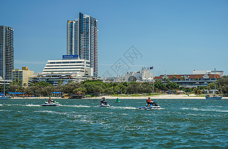 布里斯班市政厅澳洲黄金海岸岸边景色背景