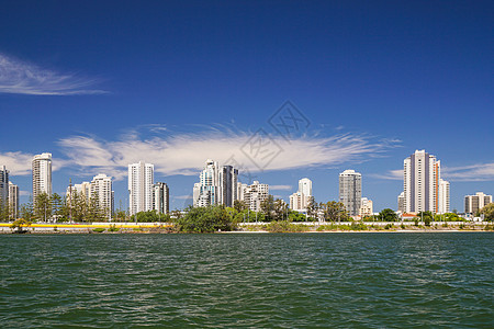 海边冲浪澳洲黄金海岸岸边景色背景