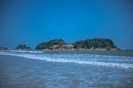 沙滩嬉戏福建泉州西沙湾背景