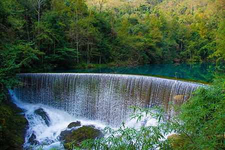 群马县自治州贵州黔南布依族苗族自治州荔波大小七孔景区背景