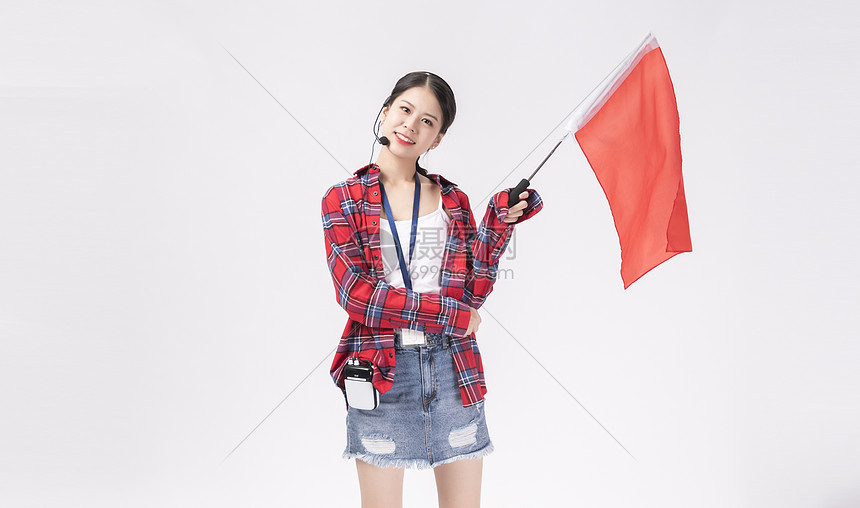青年女导游