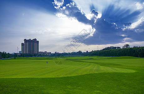 高尔夫练习球场背景图片