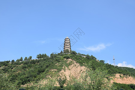 川陕革命根据地延安宝塔山背景