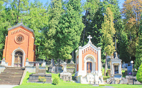 乌克兰利沃夫墓园高清图片