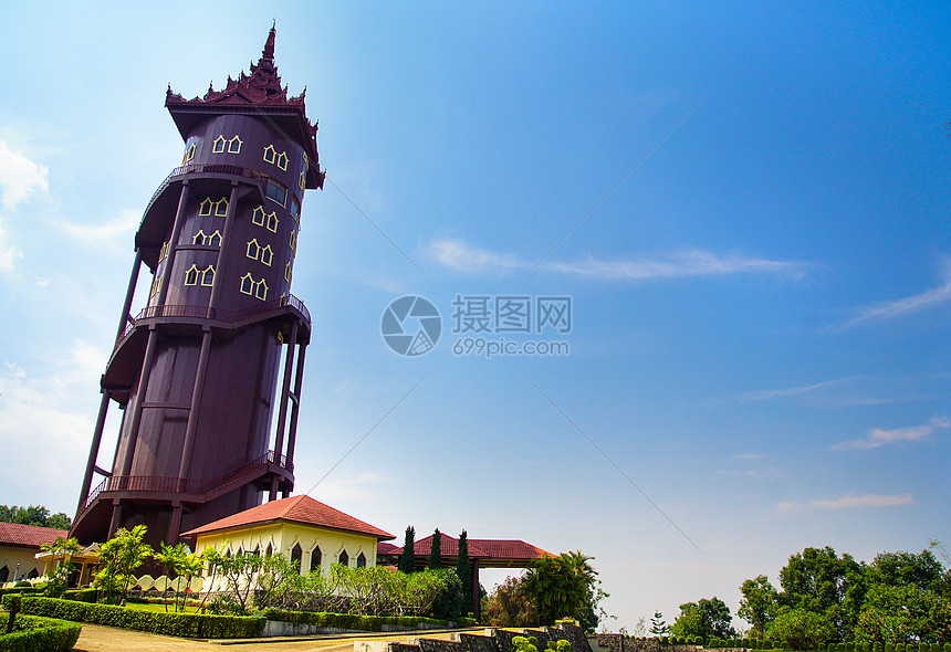缅甸曼德勒地标建筑钟楼图片