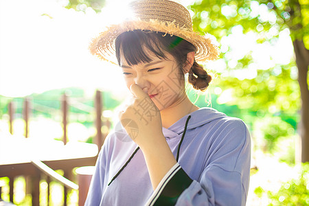 日系少女日系清新人像背景