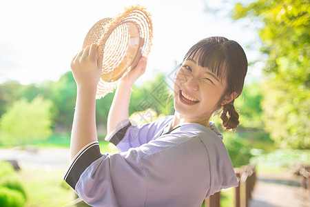 运动美女小清新人像背景