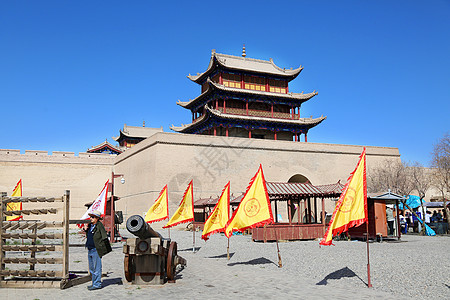 嘉峪关城楼背景