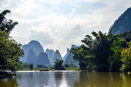 桂林风景广西桂林喀斯特地貌背景