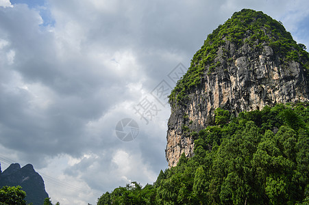 小清新风景广西桂林喀斯特地貌背景