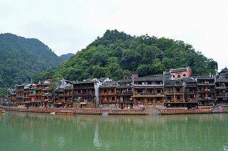 苗族风光凤凰古城背景