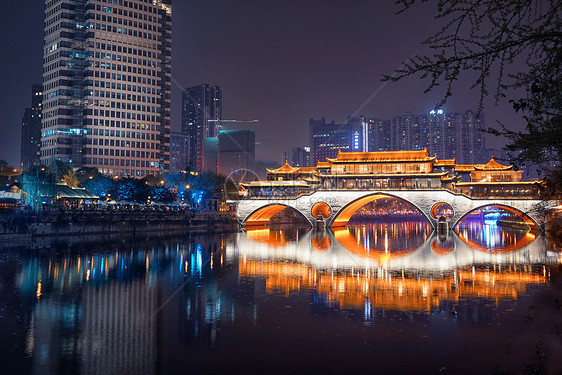 成都九眼桥夜景图片