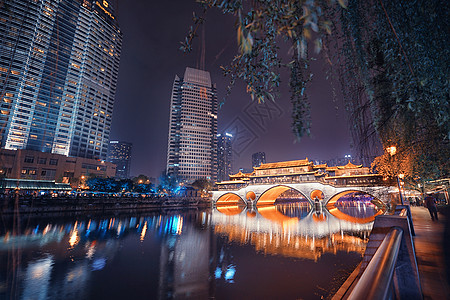 成都九眼桥夜景高清图片