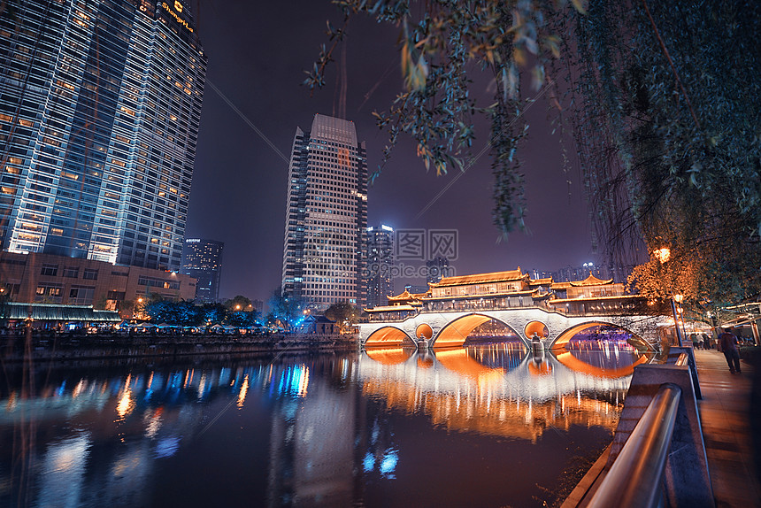 成都九眼桥夜景图片