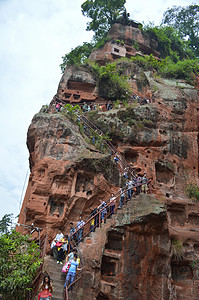 乐山大佛景区风景照高清图片