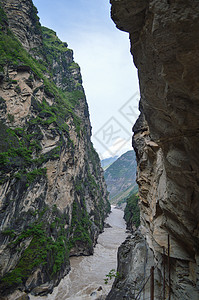 香格里拉虎跳峡背景图片