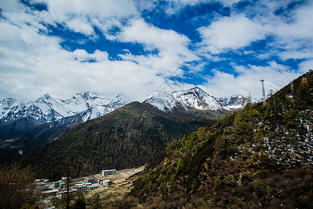 亚丁村风景稻城亚丁亚丁村背景