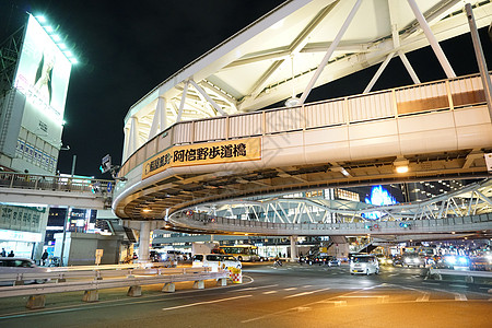 大阪街道夜景日本大阪街景背景