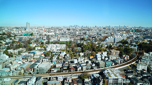 航拍日本东京城市建筑群现代高清图片素材