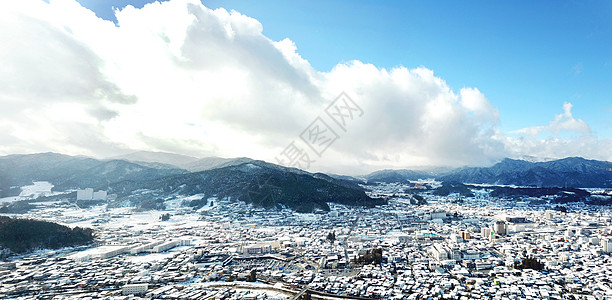 日本高山城市全景高清图片