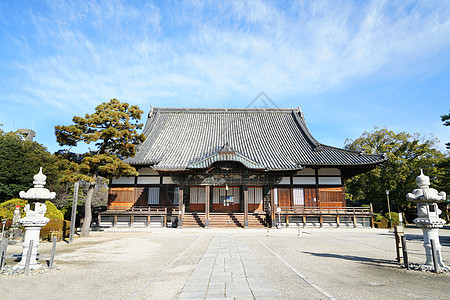 日本神社建筑日本名古屋传统寺庙背景