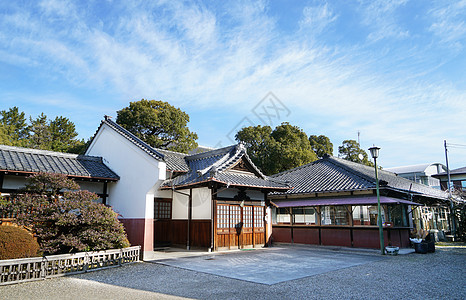 日本名古屋传统寺庙背景