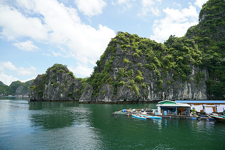 越南下龙湾喀斯特地貌背景