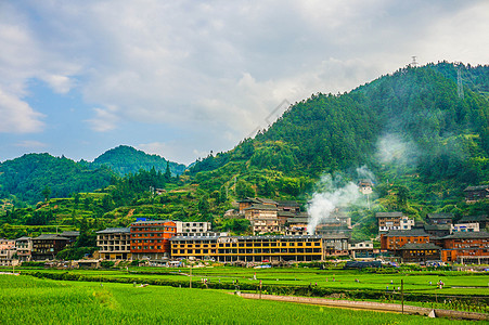 古街景色贵州黔东南西江千户苗寨背景