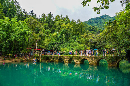 自然生态贵州黔南荔波小七孔景区背景