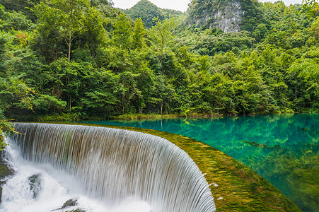 户外旅行贵州黔南荔波小七孔景区背景